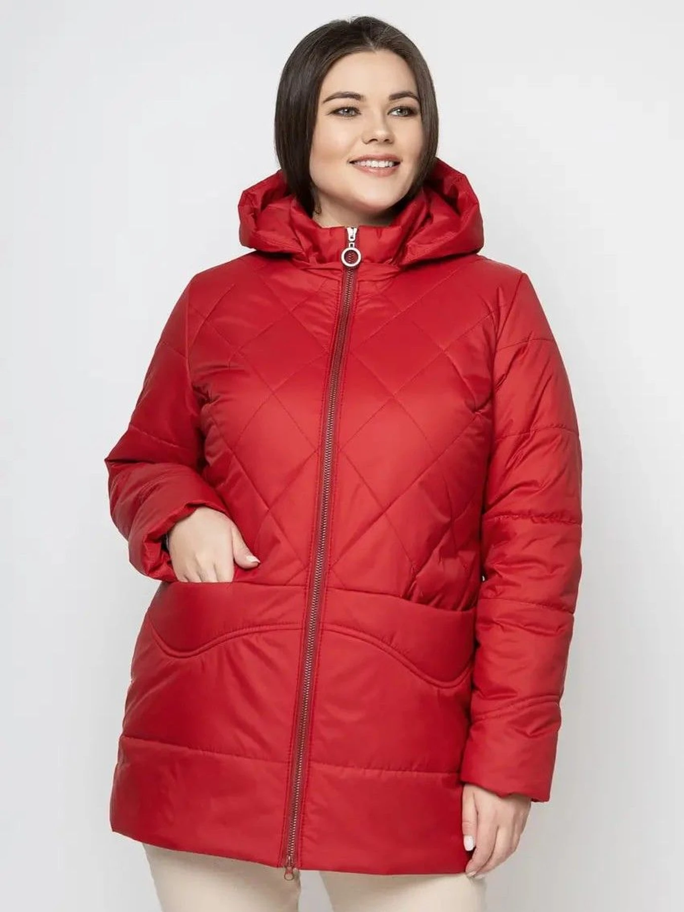 Куртки и дубленки City Fashion Classic модель LR-134-red Куртки и дубленки City Fashion Classic модель LR-134-red Фото