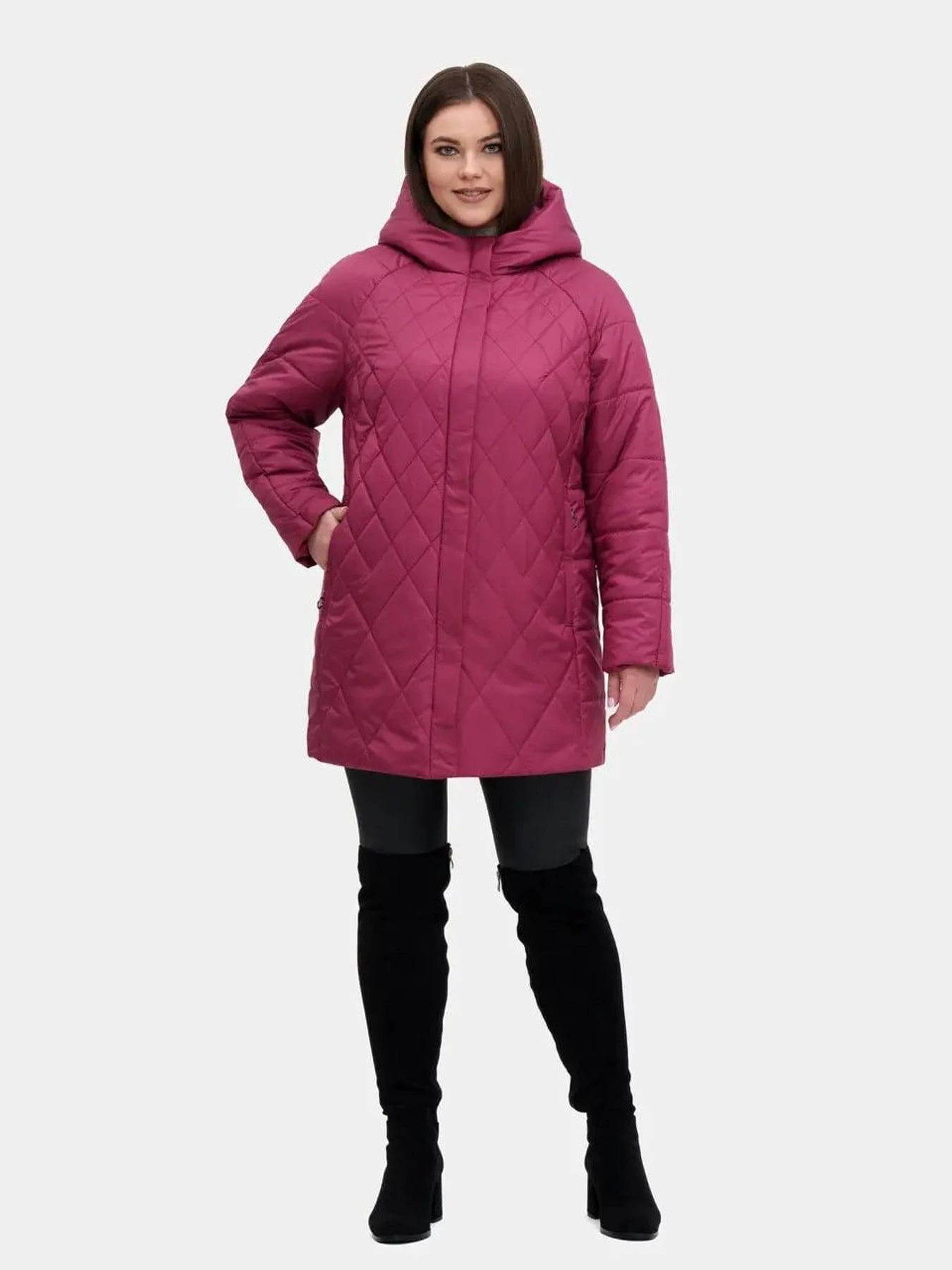 Куртки и дубленки City Fashion Classic модель LR-72-burgundy Куртки и дубленки City Fashion Classic модель LR-72-burgundy Фото