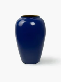 Ваза "Элизиум" железная синяя с золотистым MBM HOME модель VB-04 DEEP BLUE/GOLD Фото