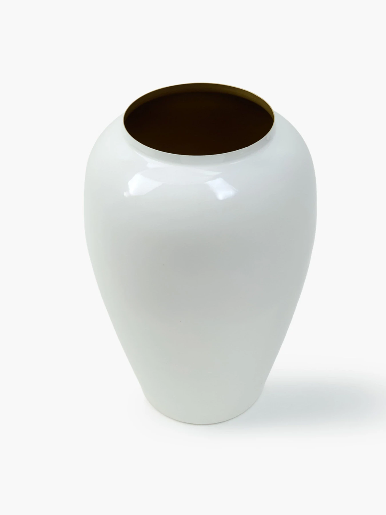 Ваза "Элизиум" железная белая с золотистым MBM HOME модель VB-04 WHITE/GOLD Ваза "Элизиум" железная белая с золотистым MBM HOME модель VB-04 WHITE/GOLD Фото