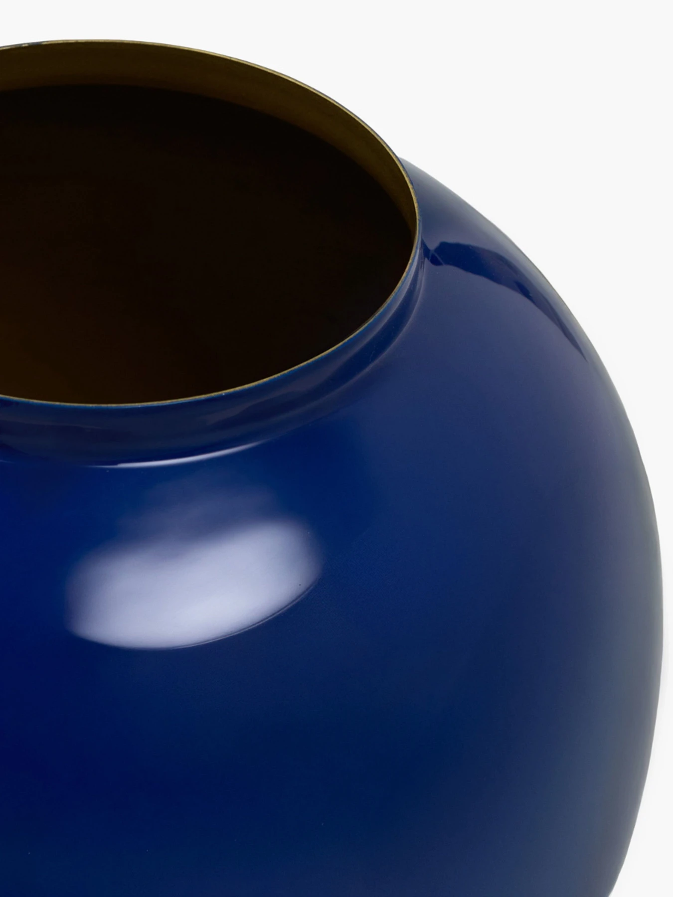 Ваза "Элизиум" железная синяя с золотистым MBM HOME модель VB-05 DEEP BLUE/GOLD Фото