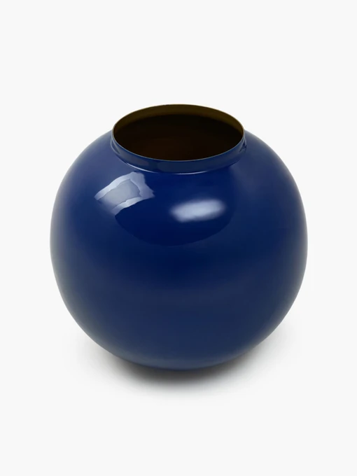 Ваза "Элизиум" железная синяя с золотистым MBM HOME модель VB-05 DEEP BLUE/GOLD Фото