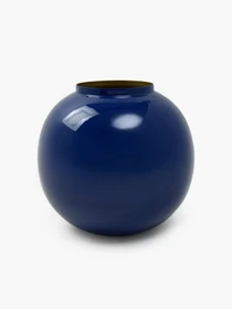 Ваза "Элизиум" железная синяя с золотистым MBM HOME модель VB-05 DEEP BLUE/GOLD Фото