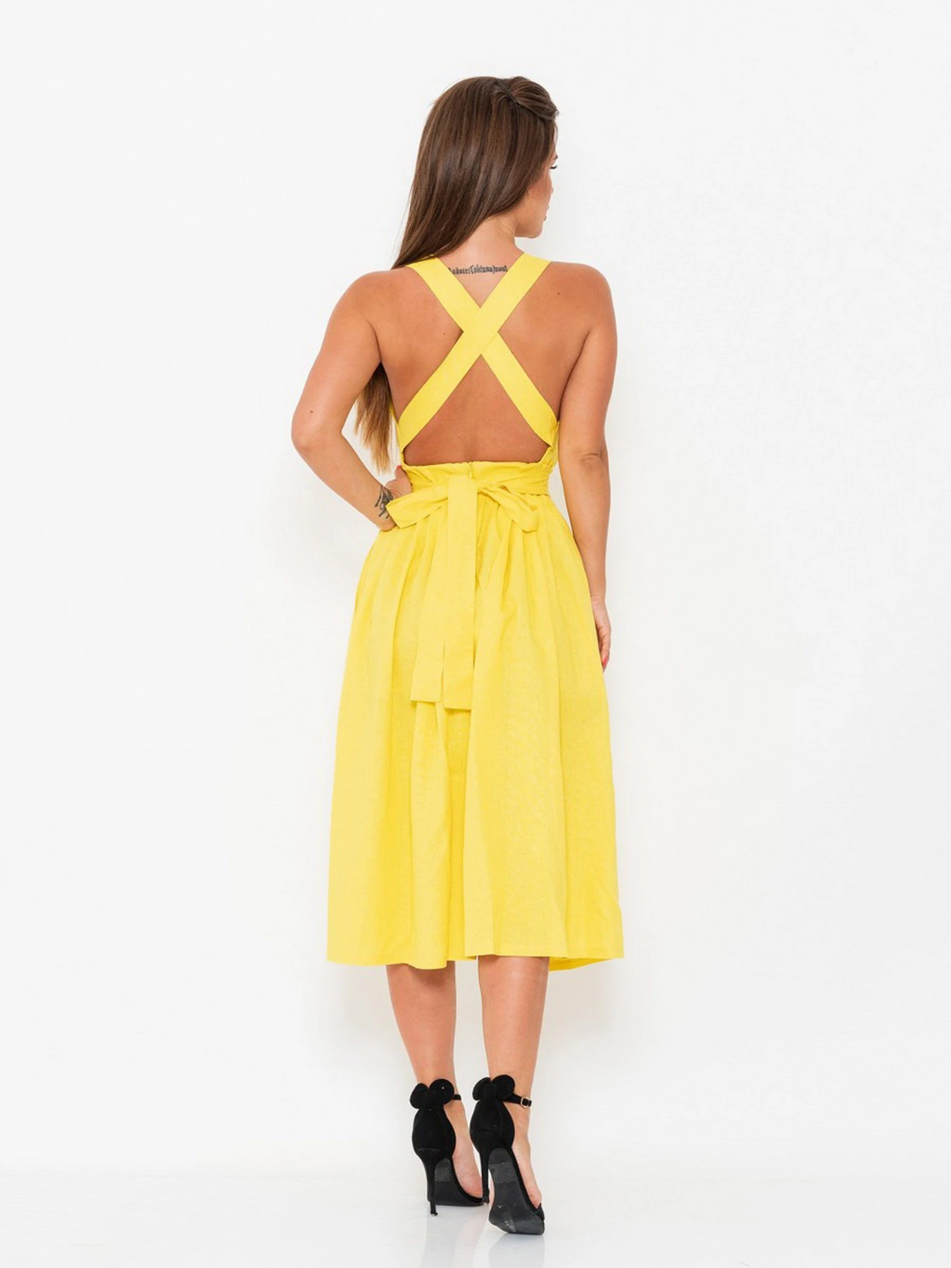 Сукні ISSA Plus модель 10947_yellow Фото
