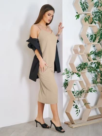 Платья ISSA Plus модель 11756_beige Фото