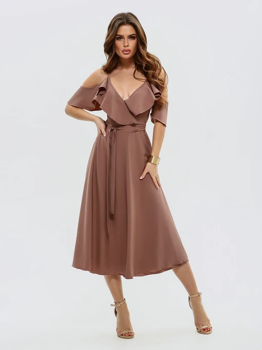 Сукні ISSA Plus модель 11493_brown Фото