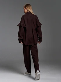 Костюмы ISSA Plus модель SA-660_темно-коричневый Фото