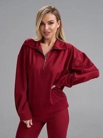 Костюми ISSA Plus модель 15510_бордовый Фото