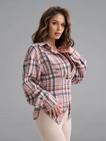 Рубашки ISSA Plus модель 15507_розовый Фото