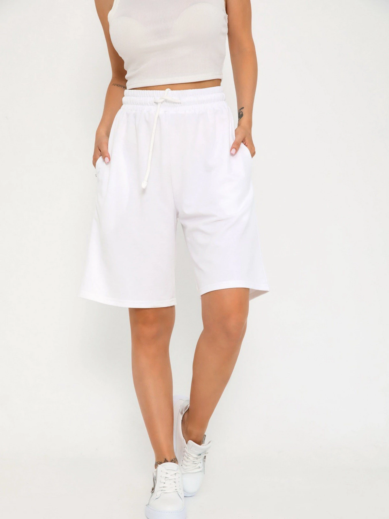 Шорти ISSA Plus модель 12792_white Шорти ISSA Plus модель 12792_white Фото