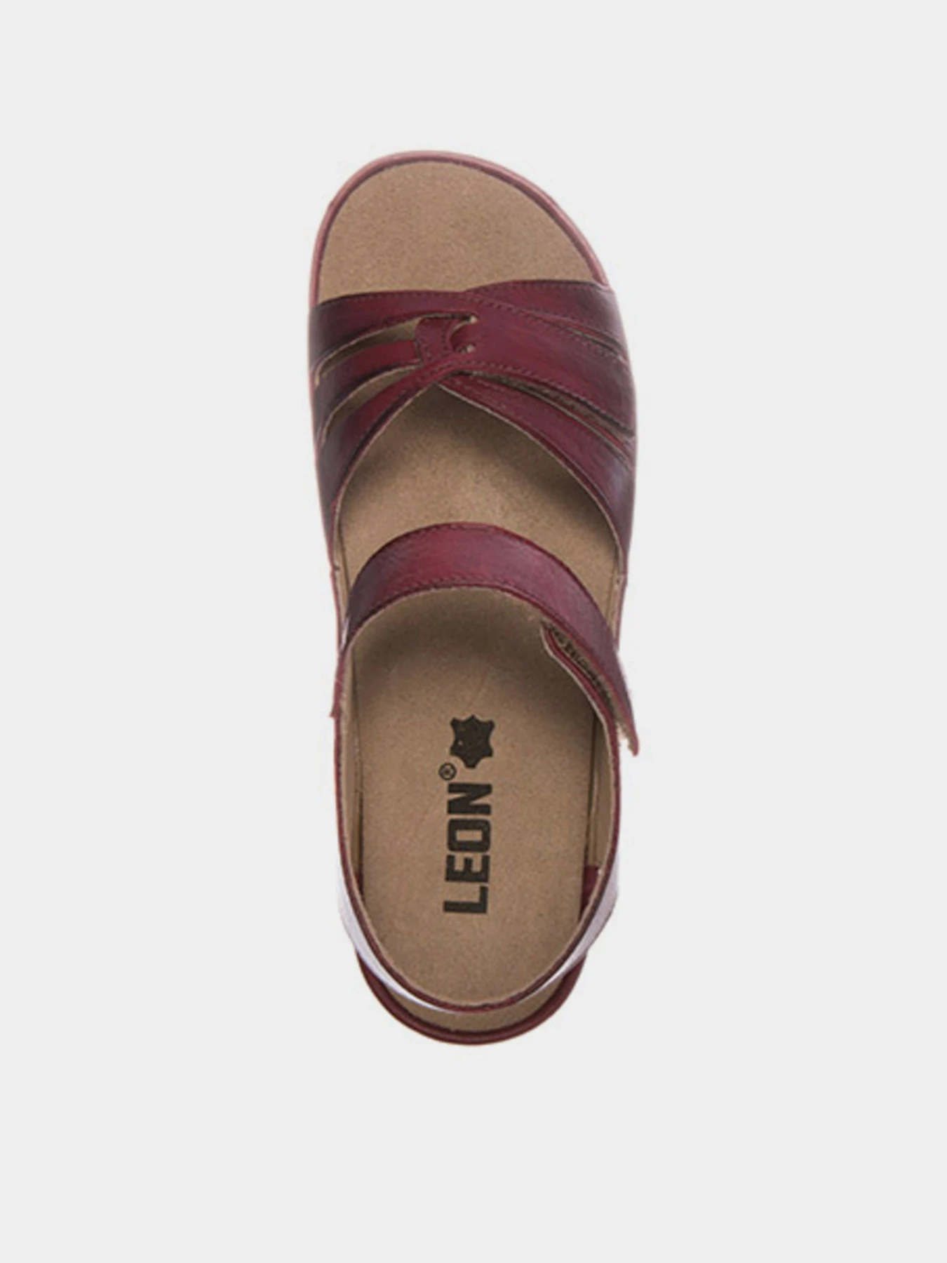Босоніжки Leon модель 2021-Burgundy Фото