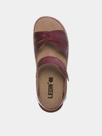 Босоніжки Leon модель 2021-Burgundy Фото