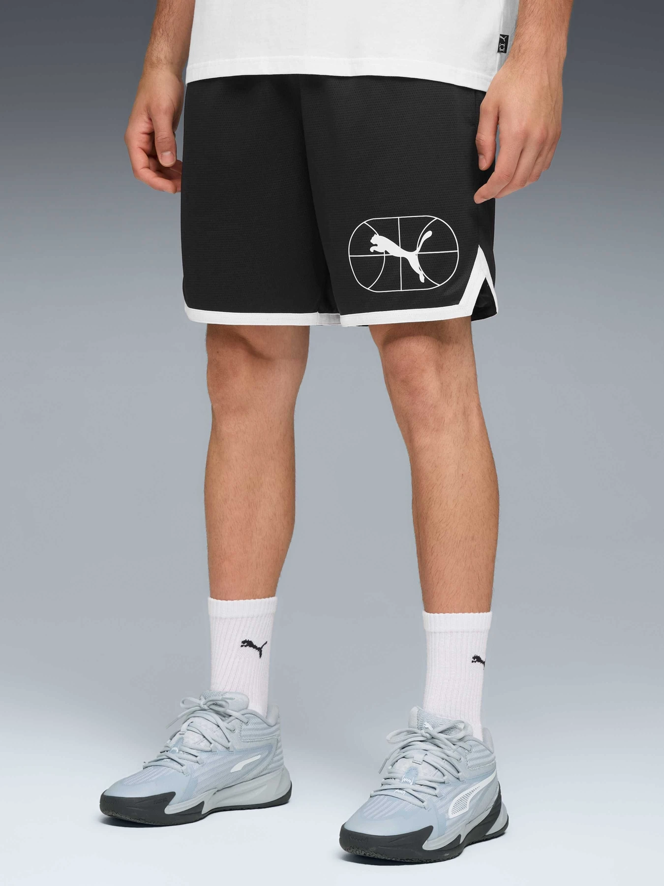 Шорты PUMA Jv Basketball 7 Short модель 633076 Фото