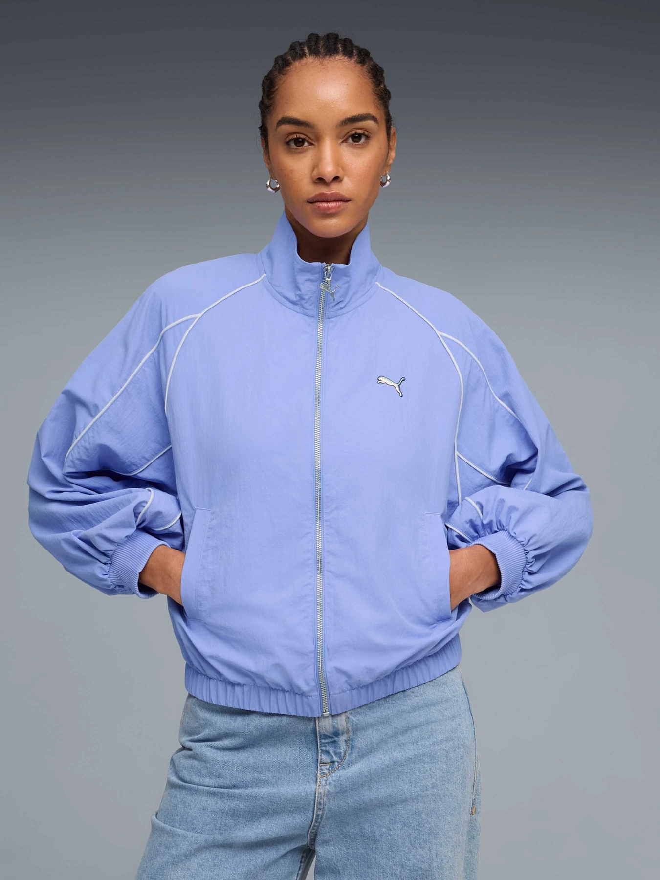 Худі та світшоти PUMA T7 Balloon Sleeve Jacket Wv модель 634558 Фото