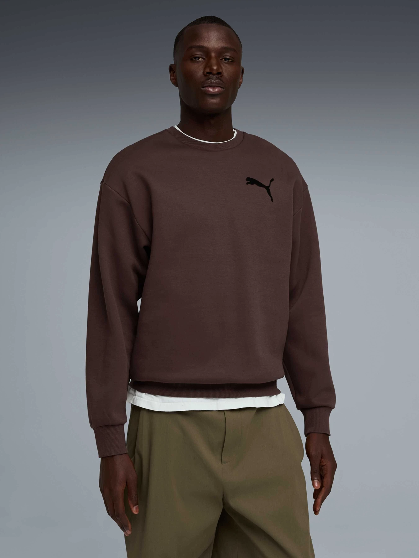 Худи и свитшоты PUMA Ess Elevated Cat Logo Crew модель 634393 Фото