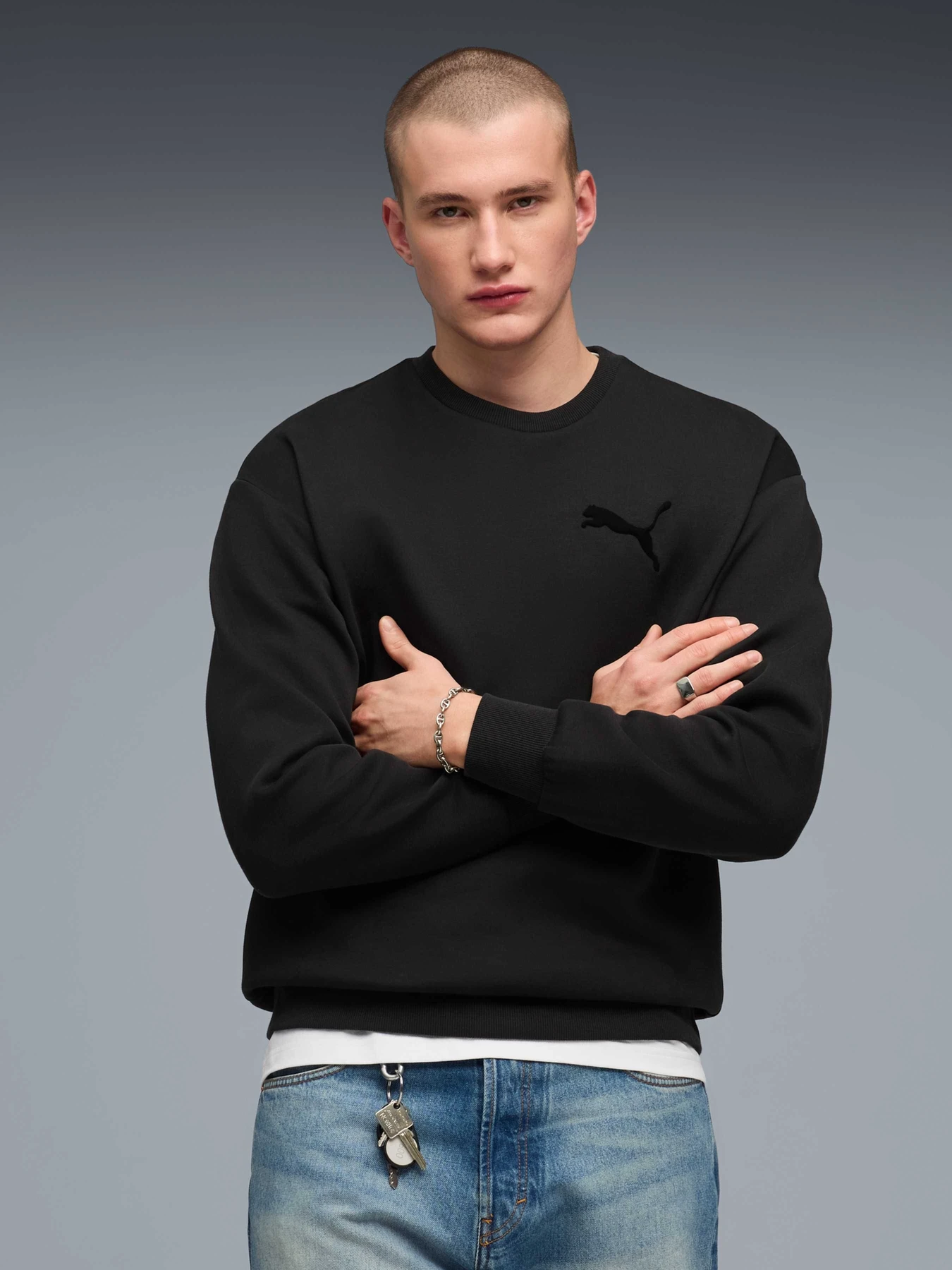 Худи и свитшоты PUMA Ess Elevated Cat Logo Crew модель 634393 Худи и свитшоты PUMA Ess Elevated Cat Logo Crew модель 634393 Фото