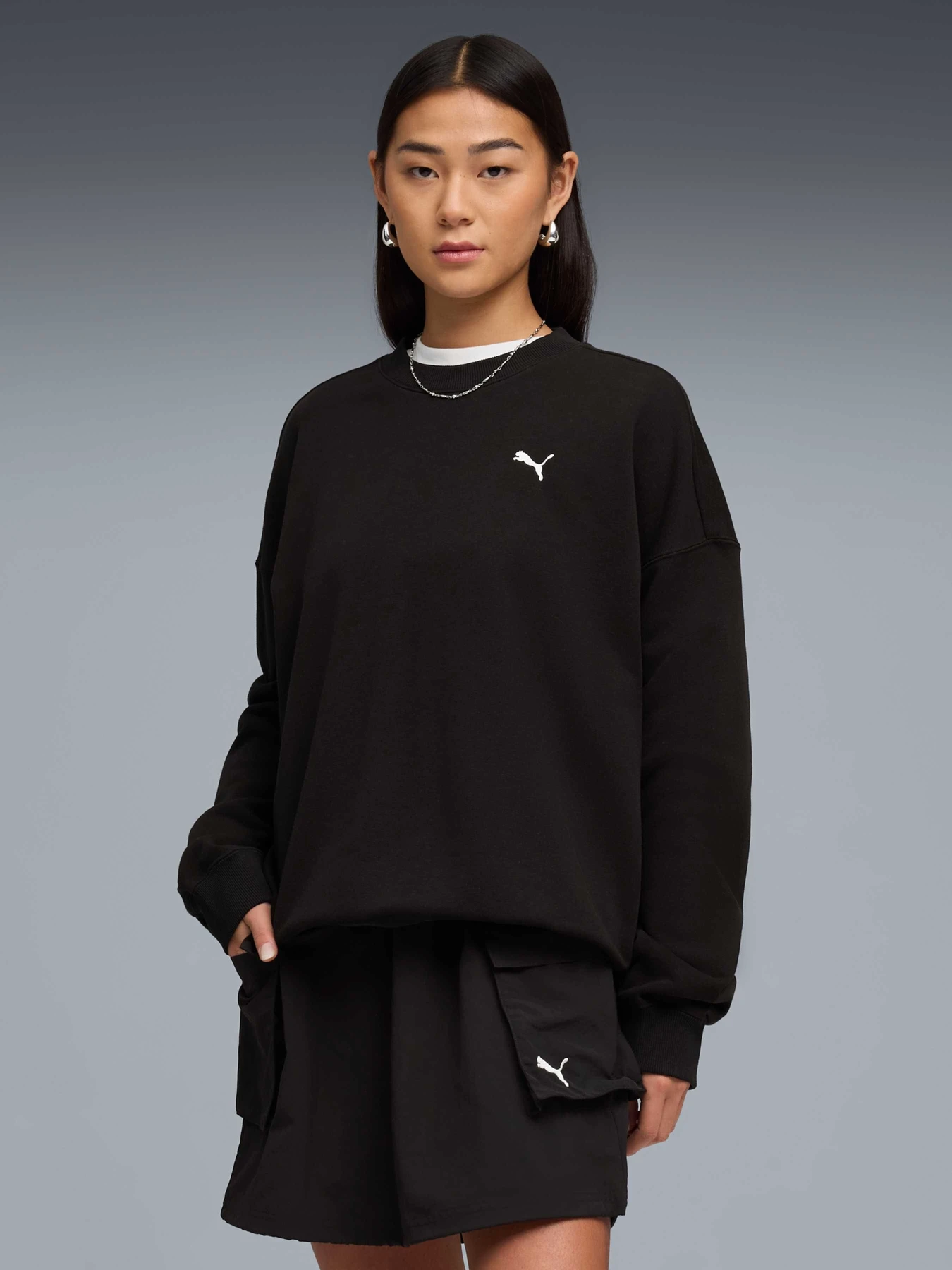 Худи и свитшоты PUMA Wardrobe Ess Crew Tr модель 636035 Фото