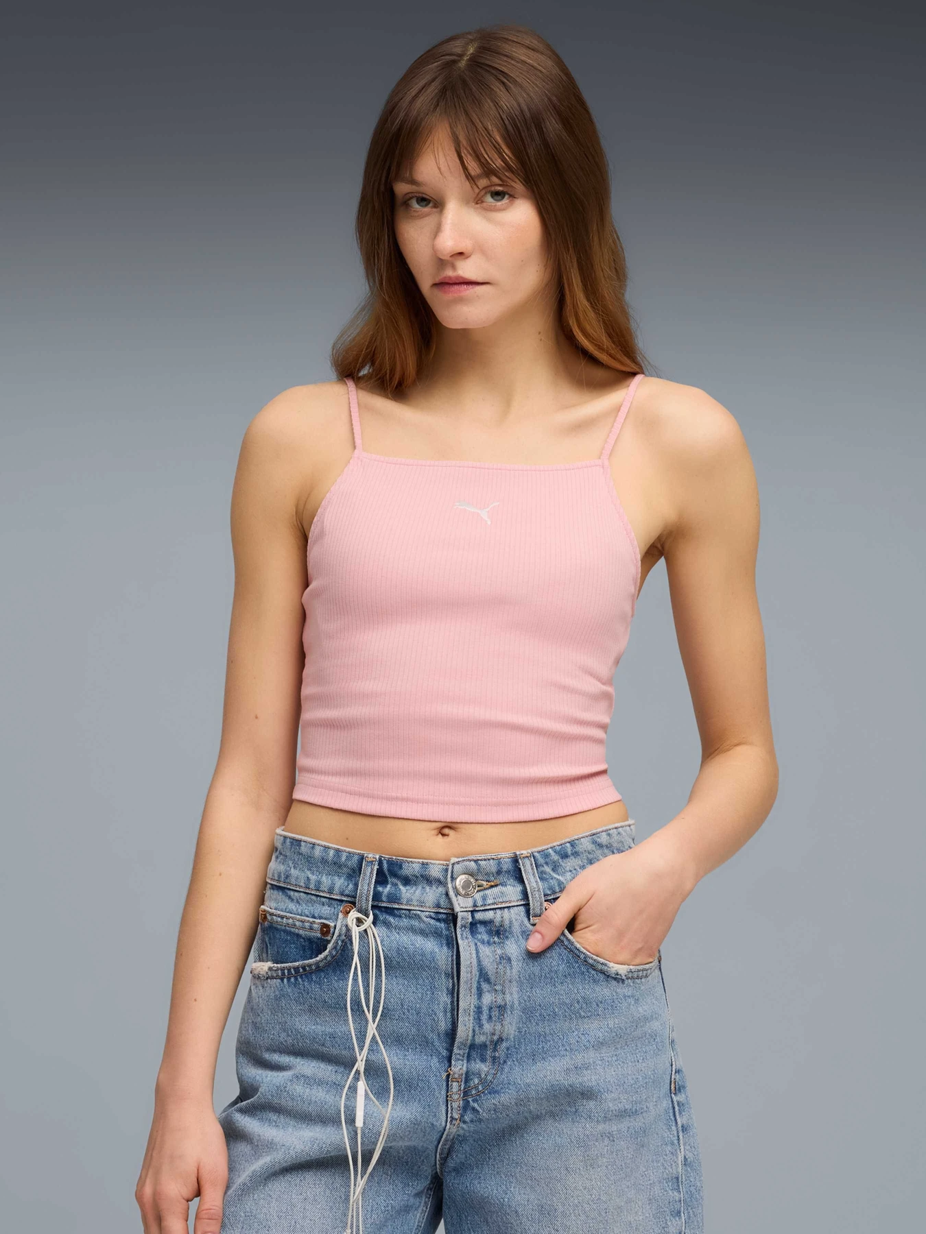Футболки и поло PUMA Wardrobe Ess Ribbed Tank Top модель 629771 Футболки и поло PUMA Wardrobe Ess Ribbed Tank Top модель 629771 Фото