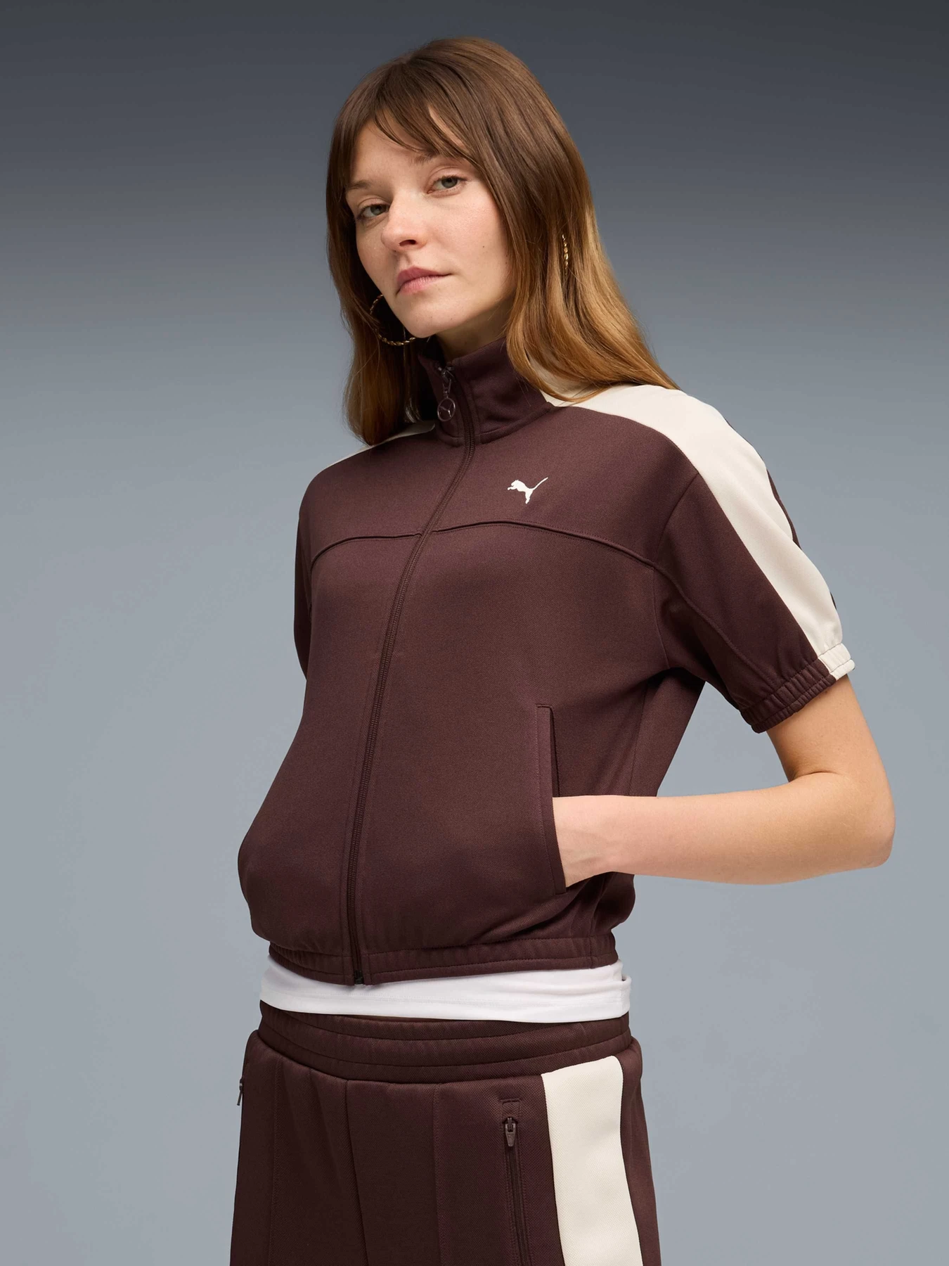 Худи и свитшоты PUMA T7 Short Sleeve Jacket модель 634621 Фото