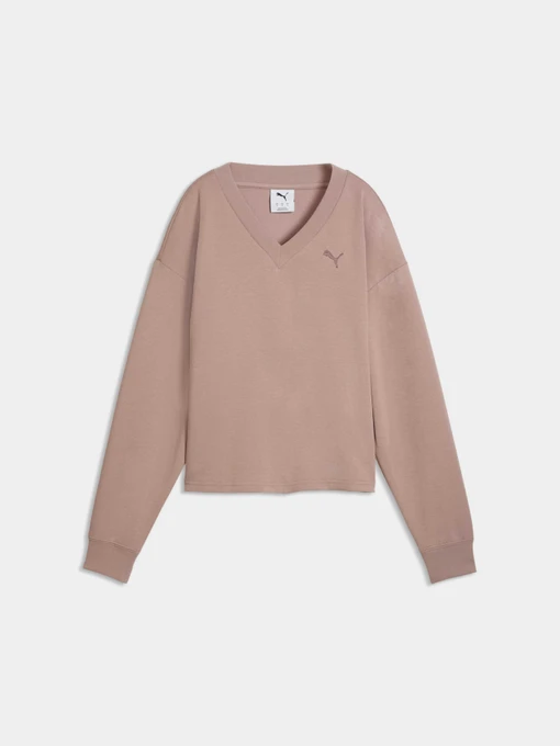 Худі та світшоти PUMA Ess Elevated V-neck Crew Dk модель 691816 Фото