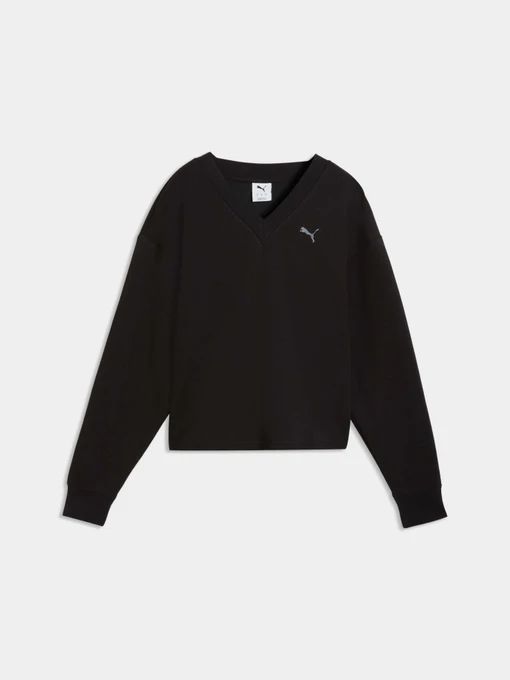 Худі та світшоти PUMA Ess Elevated V-neck Crew Dk модель 691816 Фото