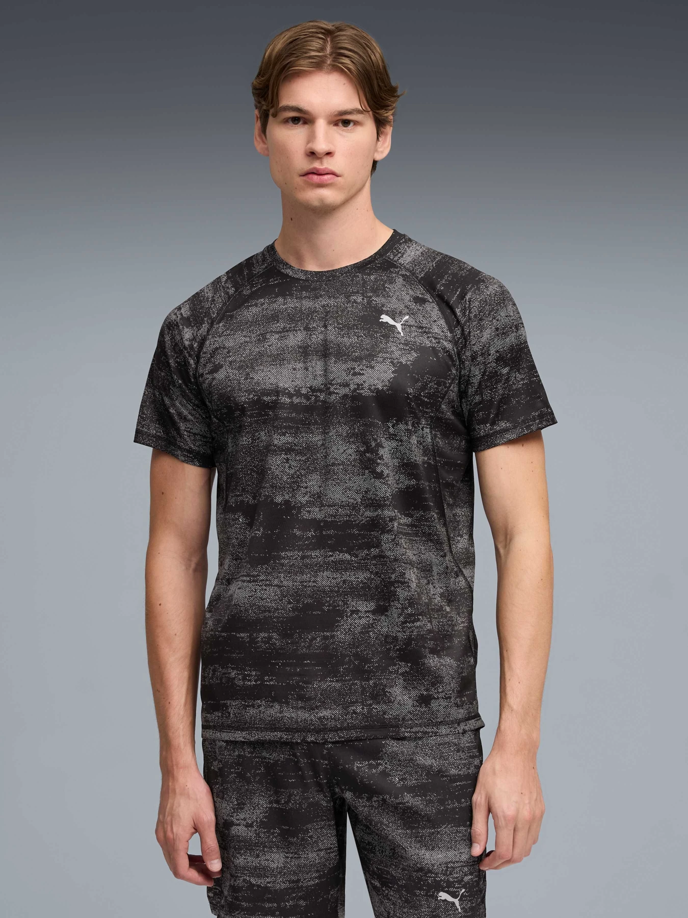 Футболки и поло PUMA M Run Velocity Aop Tee модель 528415 Футболки и поло PUMA M Run Velocity Aop Tee модель 528415 Фото