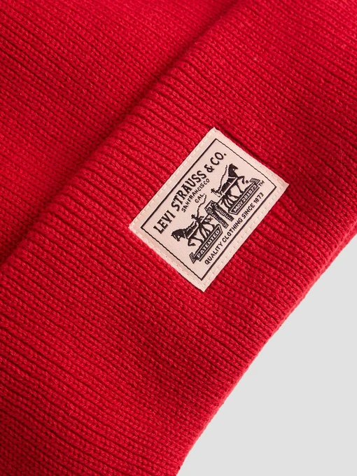 Levi's Шапка колір червоний фото 3