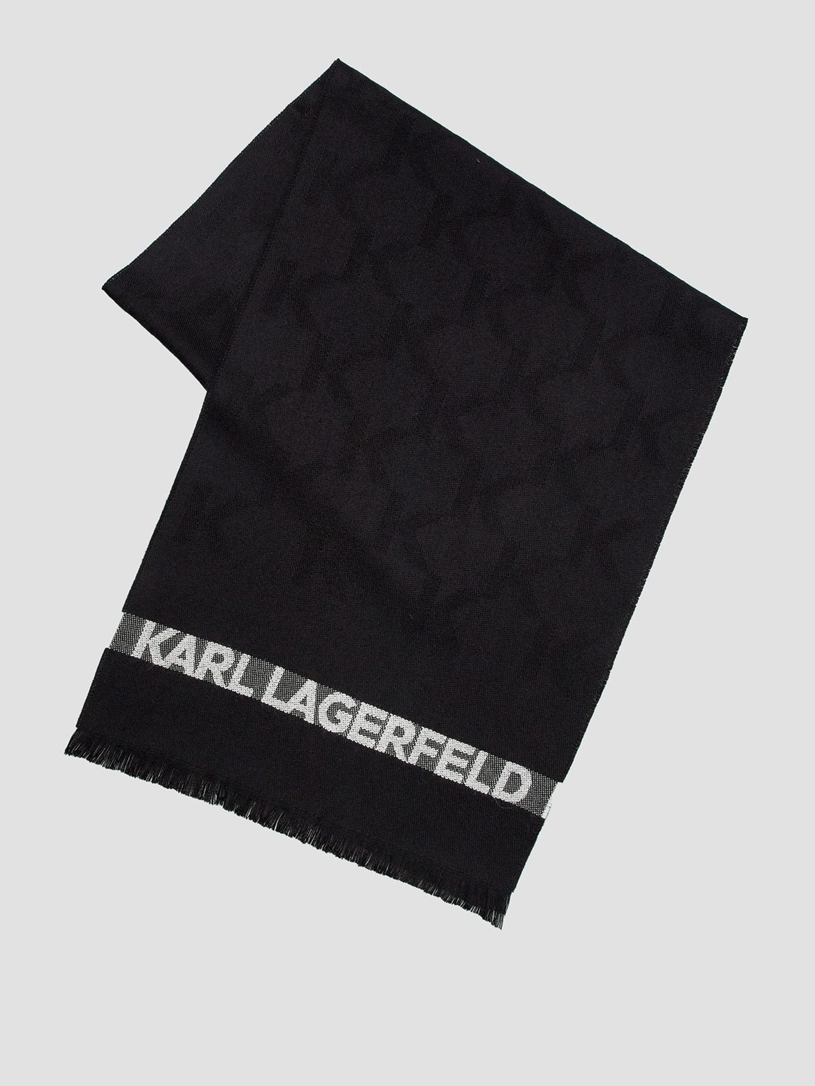 Karl Lagerfeld Шарф колір чорний фото 2