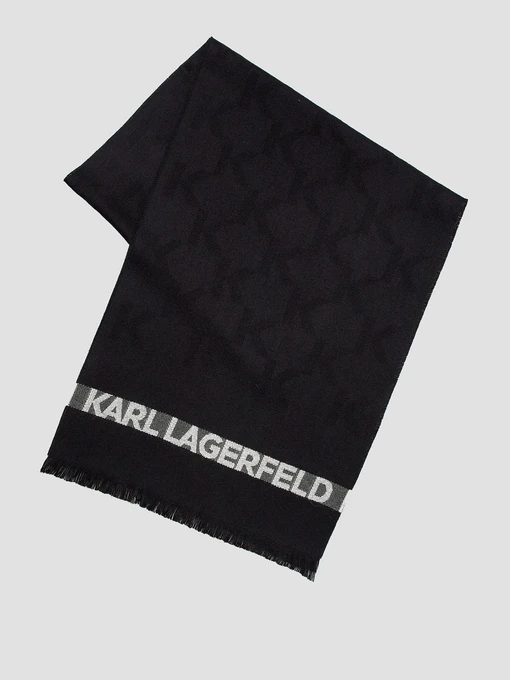Karl Lagerfeld Шарф колір чорний фото 2