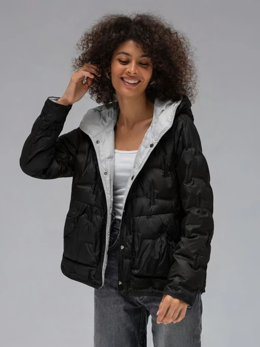 Куртки и дубленки VIVA WEAR модель 6570-black-gray Фото