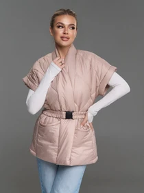 Куртки и дубленки ISSA Plus модель SA-685_бежевый Фото