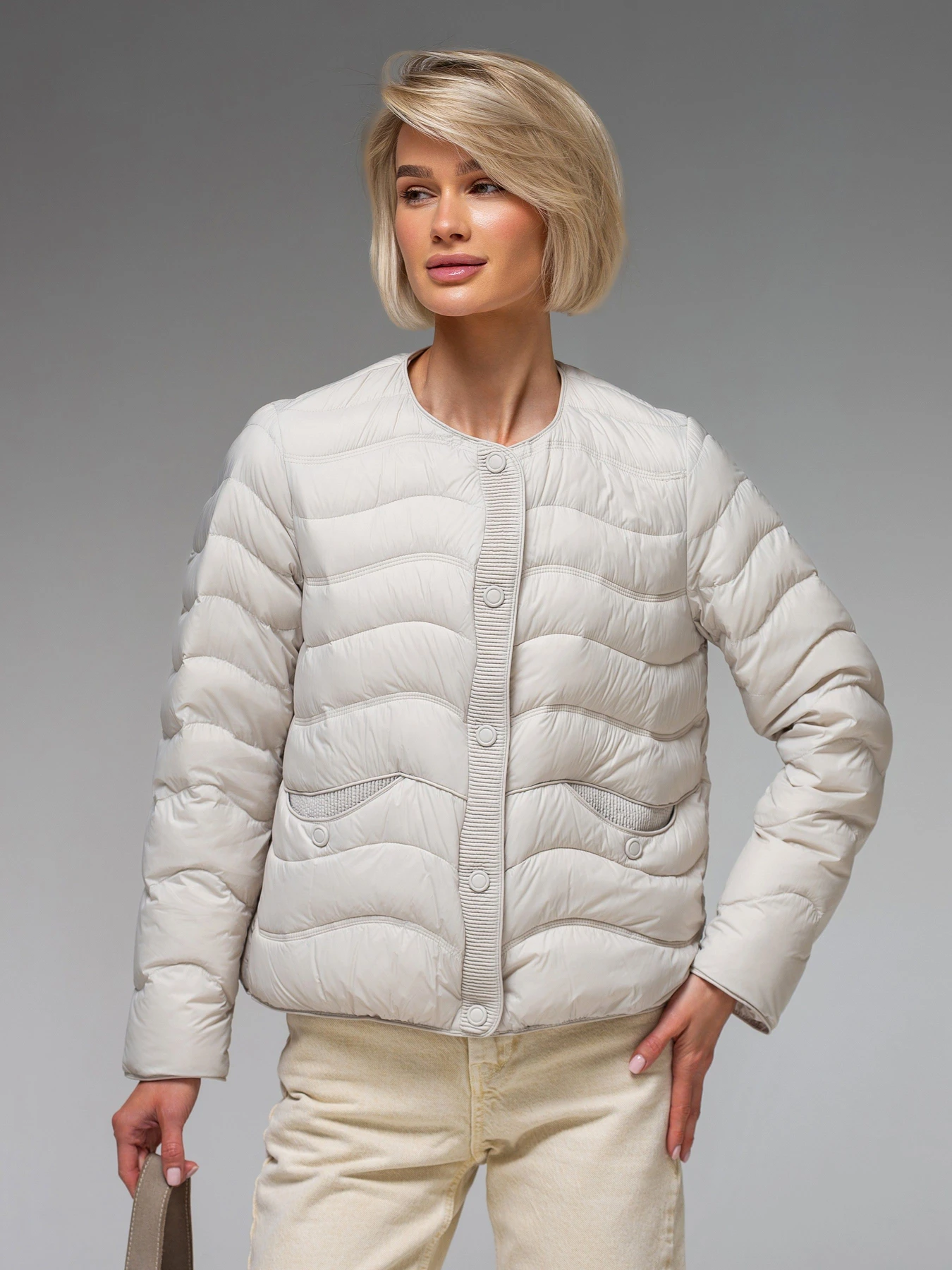 Куртки и дубленки VIVA WEAR модель 6688-light gray Фото
