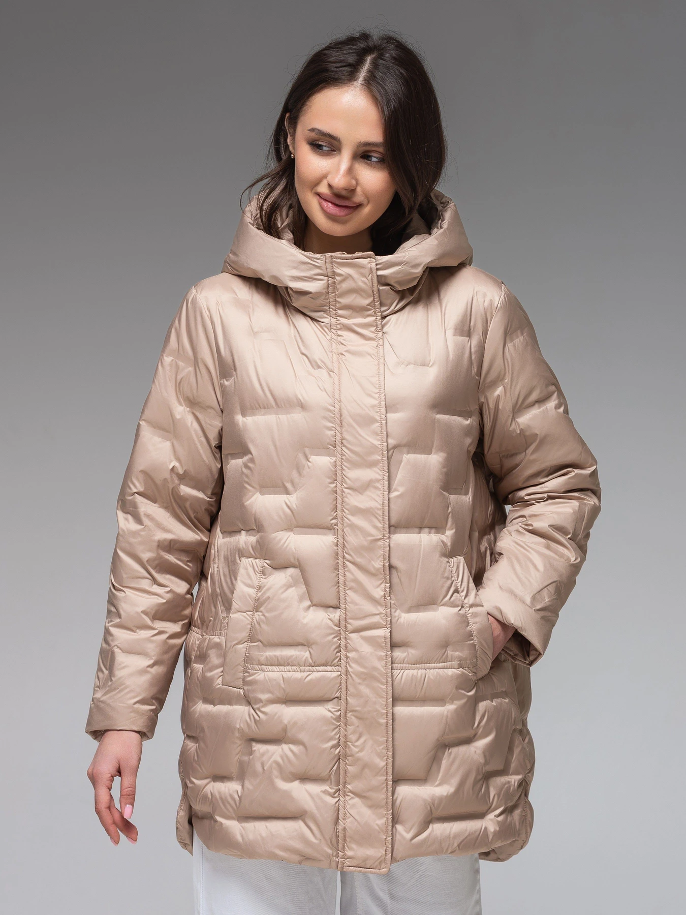 Куртки и дубленки VIVA WEAR модель 90325-beige Фото