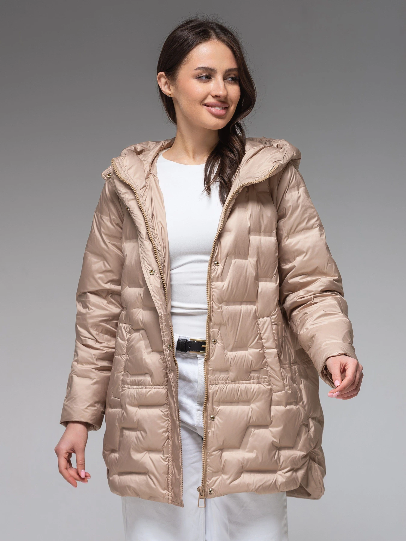 Куртки и дубленки VIVA WEAR модель 90325-beige Фото