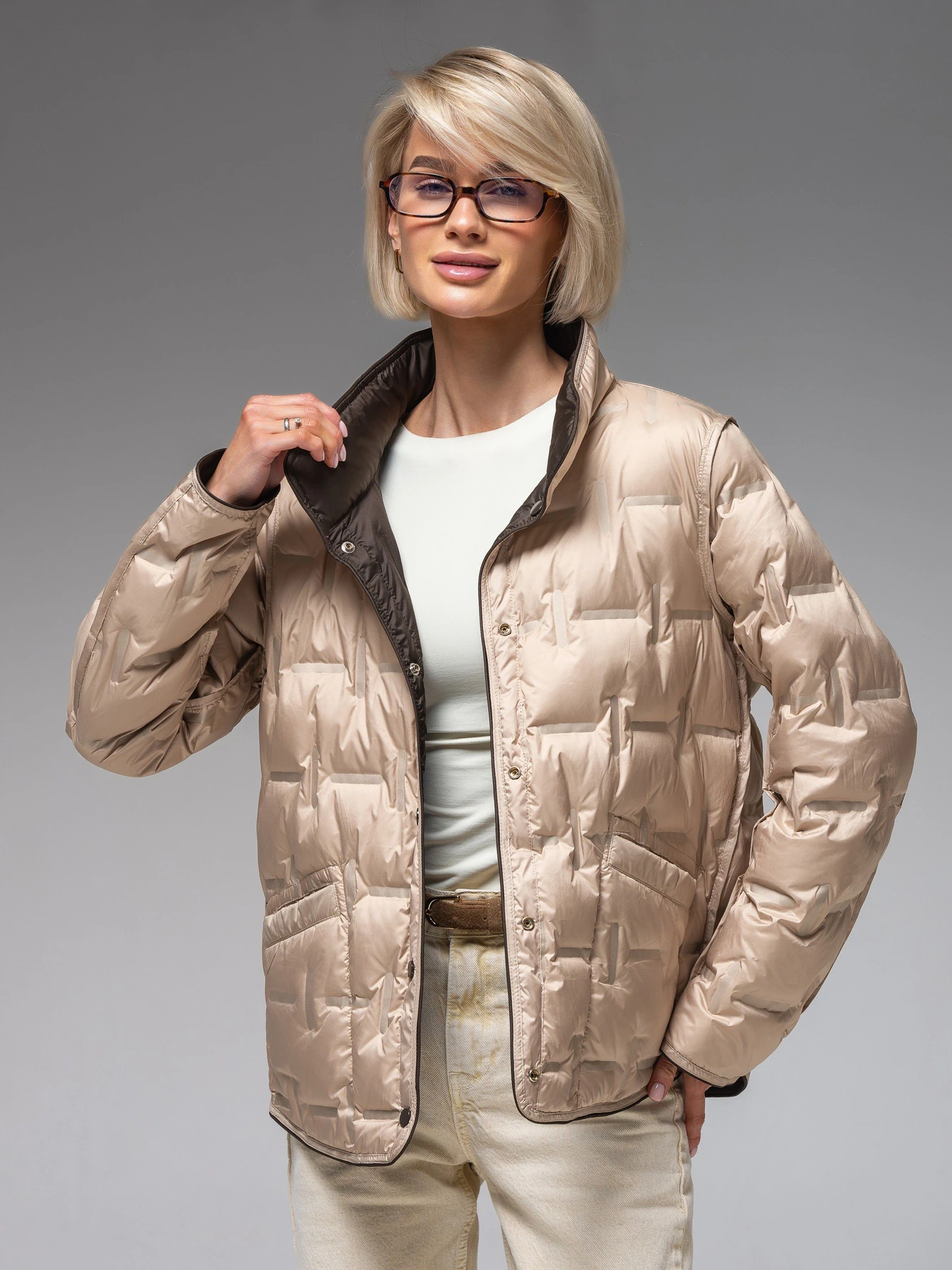 Куртки и дубленки VIVA WEAR модель 88102-chocolate-milk Куртки и дубленки VIVA WEAR модель 88102-chocolate-milk Фото