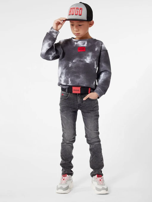 Бавовняний Дитячий Світшот HUGO Kids фото 3