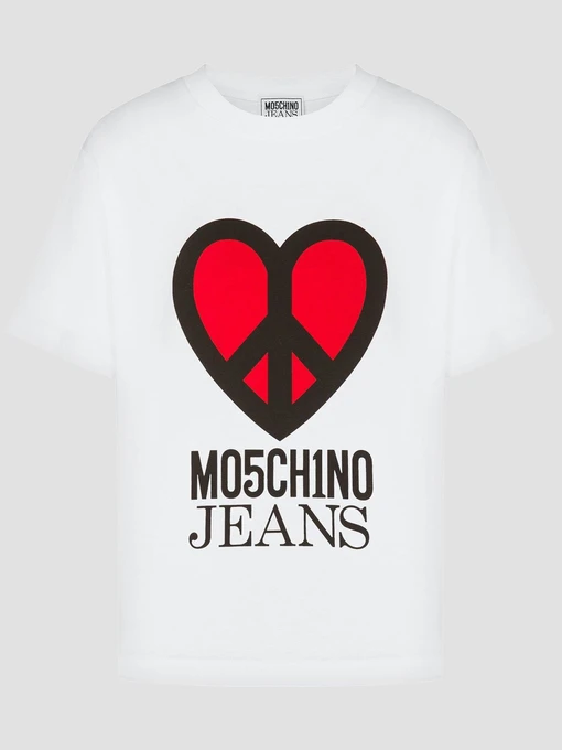 Бавовняна Жіноча Футболка Moschino фото 2