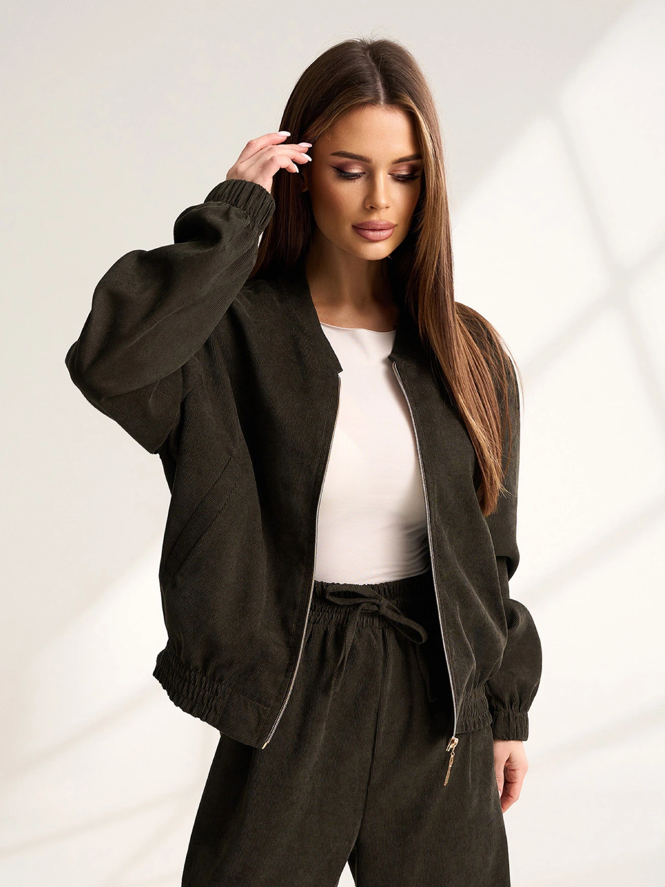Куртки та дублянки ISSA Plus модель 15533_хаки Куртки та дублянки ISSA Plus модель 15533_хаки Фото