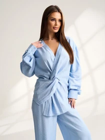 Костюми ISSA Plus модель 15535_голубой Фото
