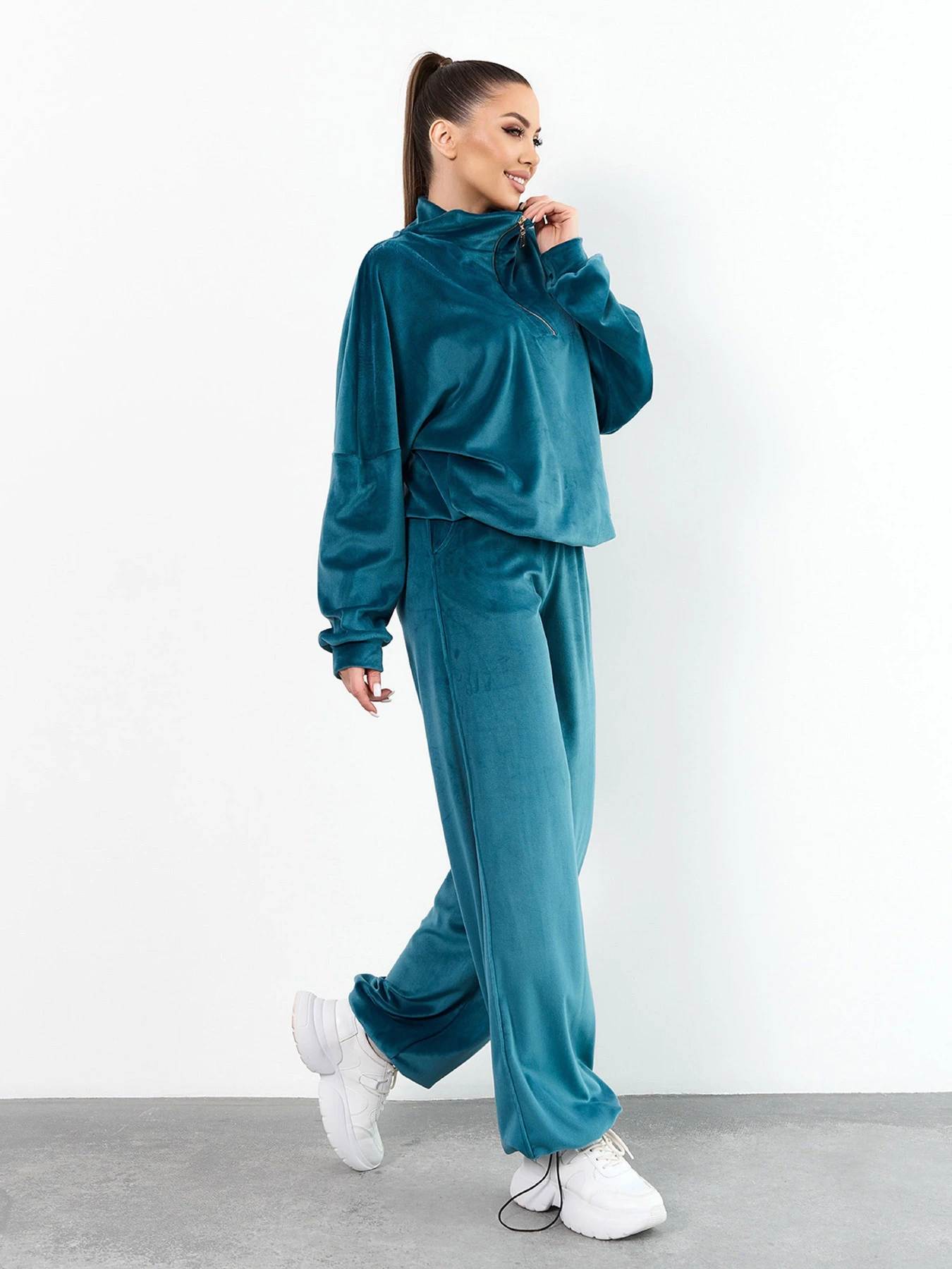 Костюмы ISSA Plus модель 15537_бирюзовый Костюмы ISSA Plus модель 15537_бирюзовый Фото