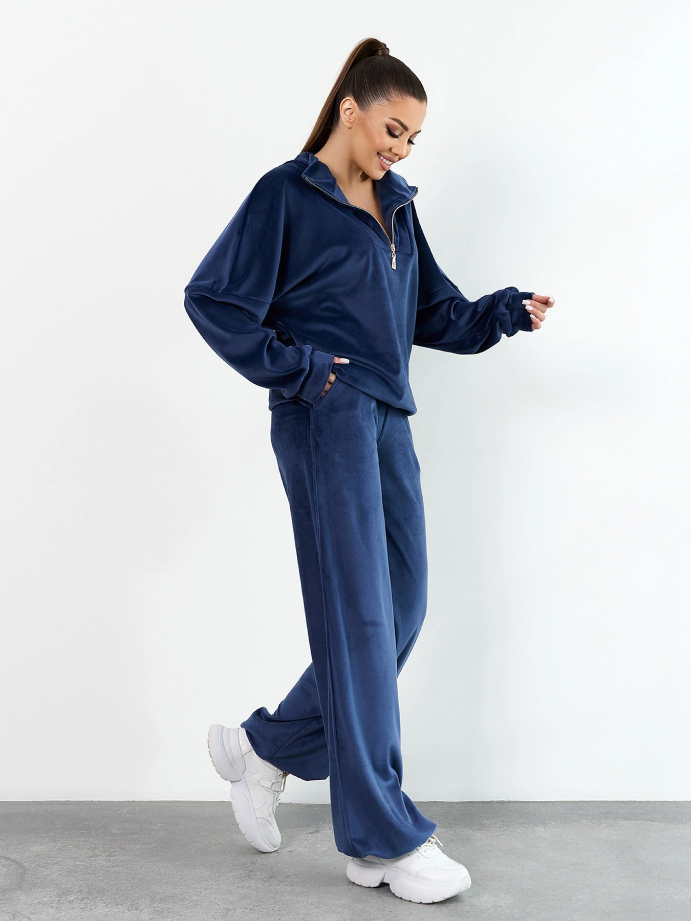 Костюмы ISSA Plus модель 15537_синий Костюмы ISSA Plus модель 15537_синий Фото