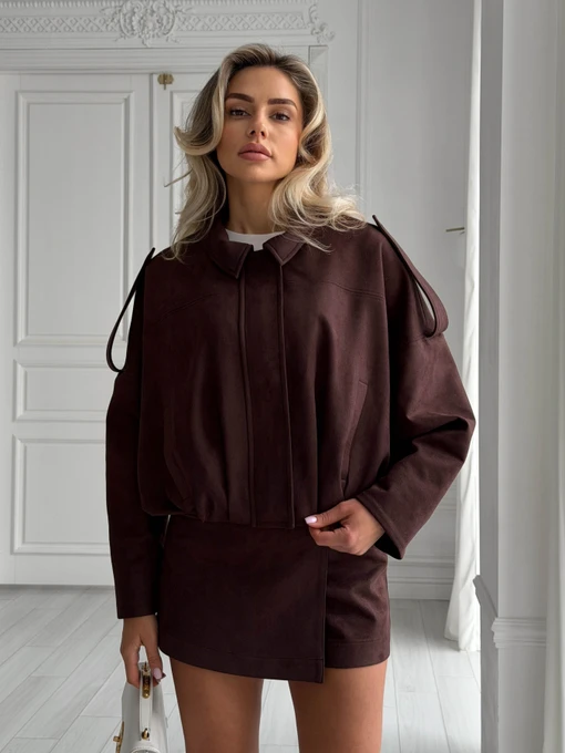 Куртки та дублянки Jadone Fashion модель Trim_chokol Фото