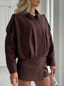 Куртки та дублянки Jadone Fashion модель Trim_chokol Фото