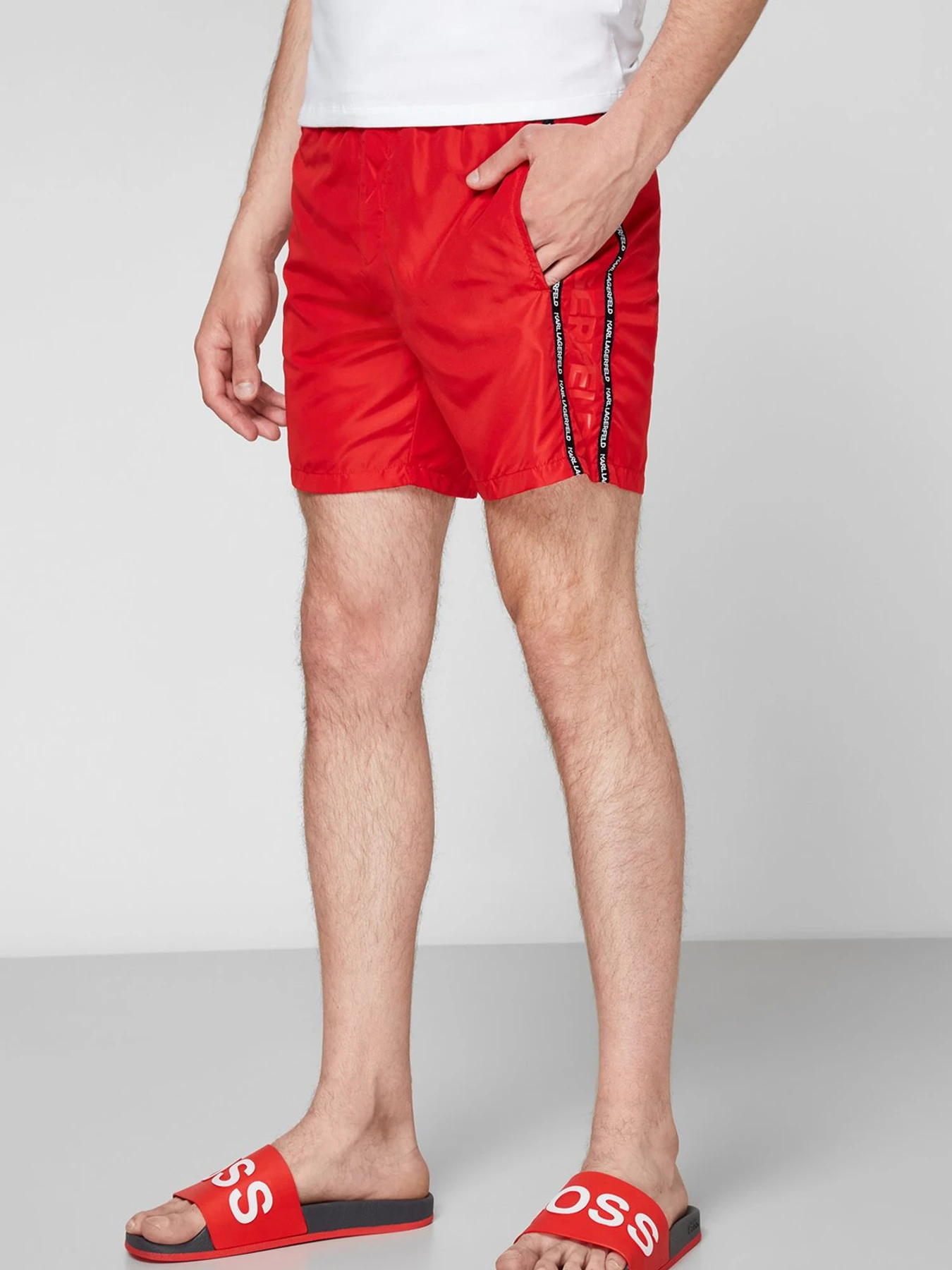 Одежда для пляжа Karl Lagerfeld модель KL21MBM03;RED Одежда для пляжа Karl Lagerfeld модель KL21MBM03;RED Фото