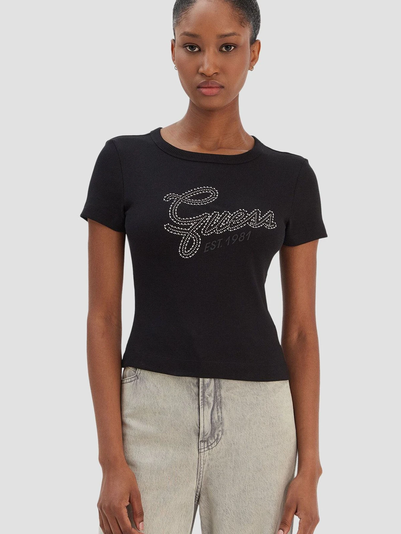 Футболки и поло GUESS модель W6RI22.KA0H1;JBLK Фото