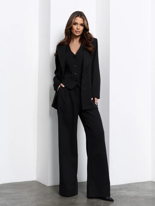 Костюмы ISSA Plus модель 15075_черный Фото