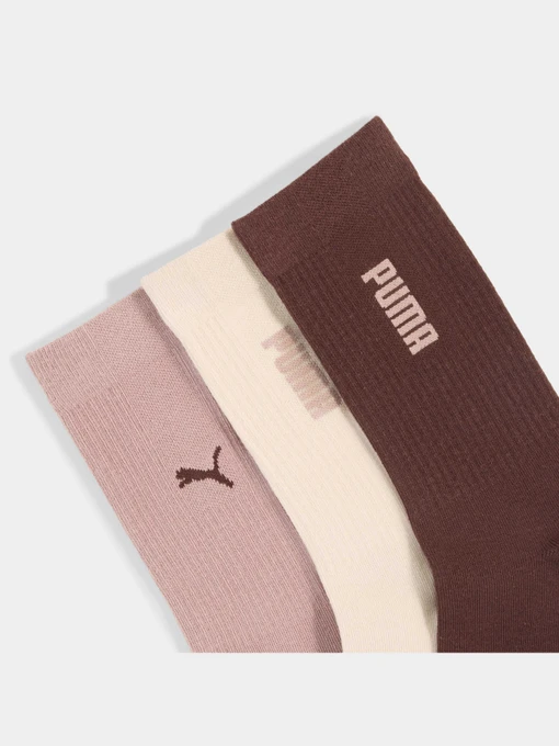 PUMA Unisex Logo Crew Sock 3 Набір шкарпеток колір бежевий фото 2