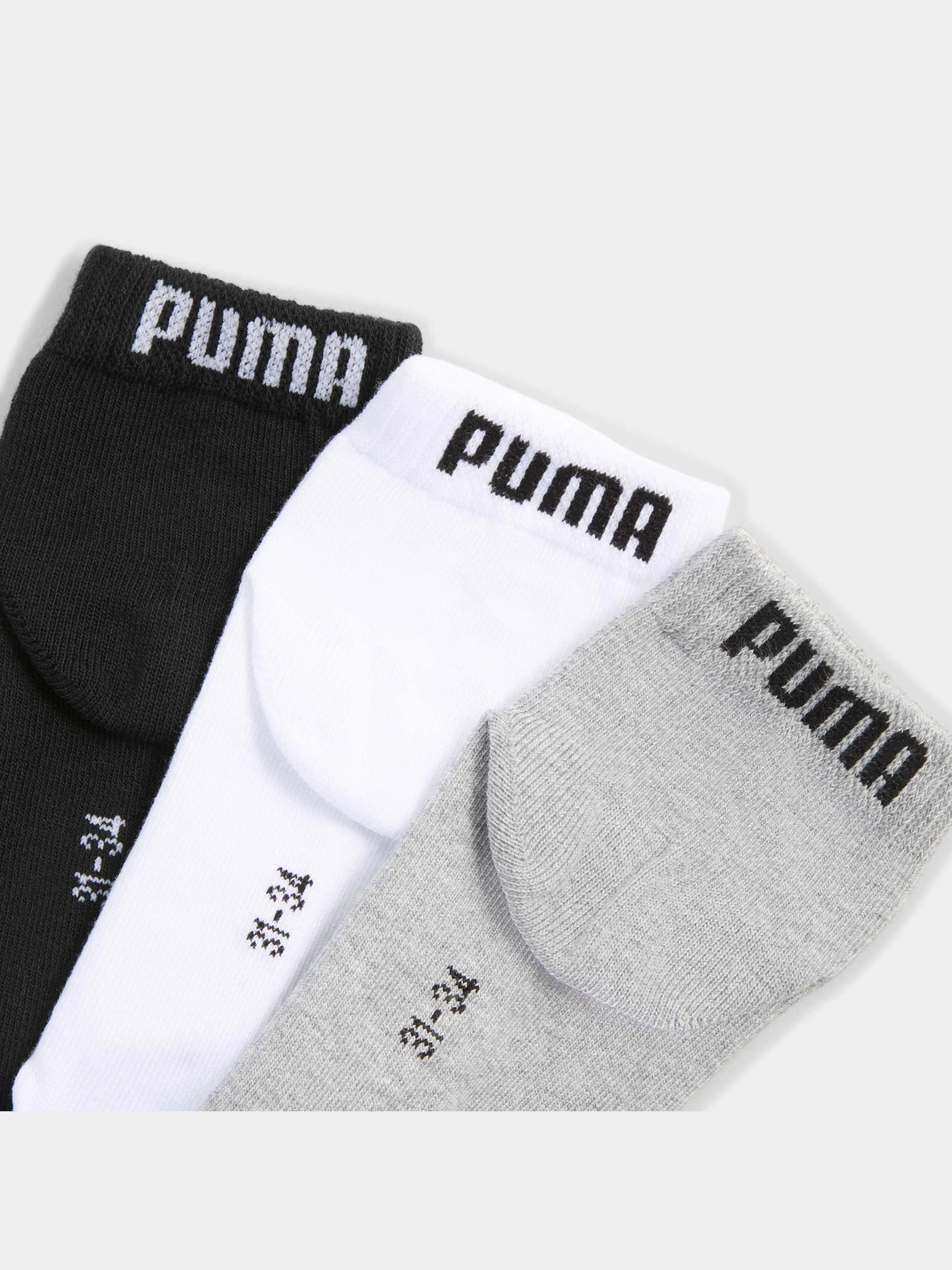 Носки и гольфы PUMA Kids Plain Quarter 3p модель 938809 Носки и гольфы PUMA Kids Plain Quarter 3p модель 938809 Фото