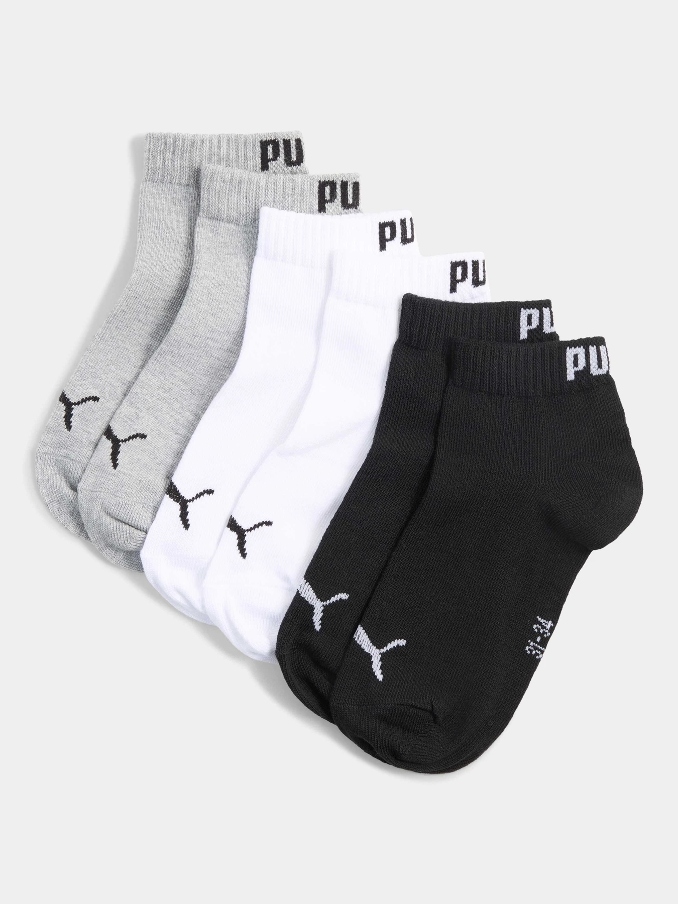 Носки и гольфы PUMA Kids Plain Quarter 3p модель 938809 Носки и гольфы PUMA Kids Plain Quarter 3p модель 938809 Фото