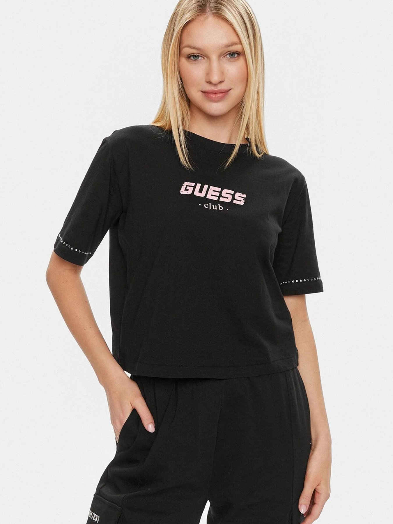 Футболки и поло GUESS модель V4GI11.JA914;JBLK Фото